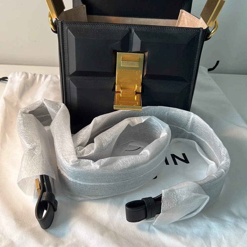 New Balmain’s famous Chocolate bag with strap. Designer bag. Chocolate model. - Picture 9 of 15